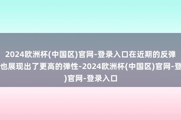 2024欧洲杯(中国区)官网-登录入口在近期的反弹行情中也展现出了更高的弹性-2024欧洲杯(中国区)官网-登录入口