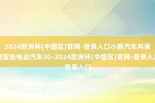 2024欧洲杯(中国区)官网-登录入口小鹏汽车共录用智能电动汽车30-2024欧洲杯(中国区)官网-登录入口