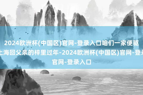 2024欧洲杯(中国区)官网-登录入口咱们一家便驱车从上海回父亲的梓里过年-2024欧洲杯(中国区)官网-登录入口