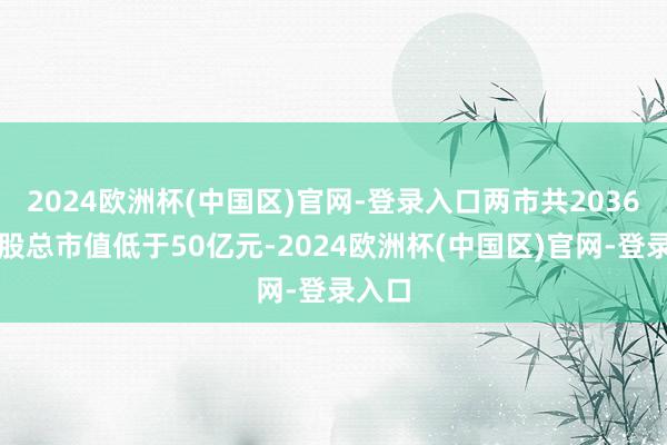 2024欧洲杯(中国区)官网-登录入口两市共2036只个股总市值低于50亿元-2024欧洲杯(中国区)官网-登录入口